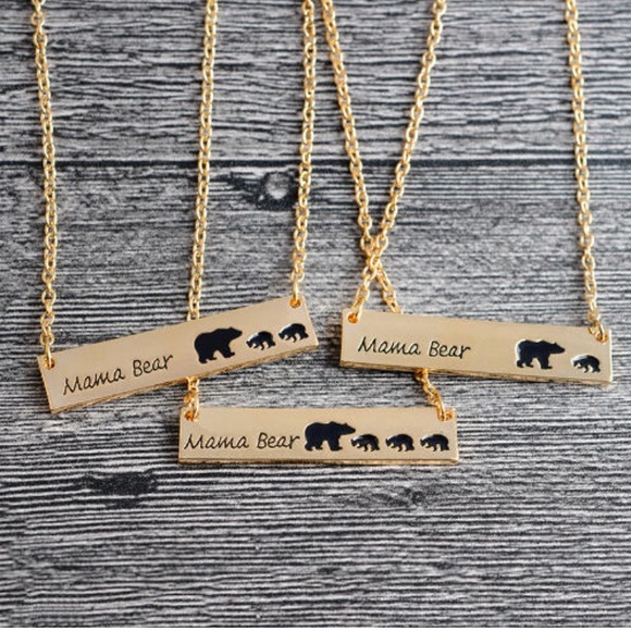 Boutique Jewelry - Gold Mama Bear Necklace
